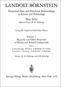 Landolt-Börnstein: Numerical Data and Functional Relationships in Science and Technology - New Series