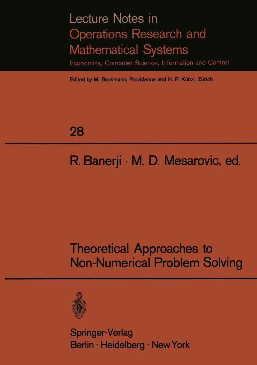 Lecture Notes in Economics and Mathematical Systems