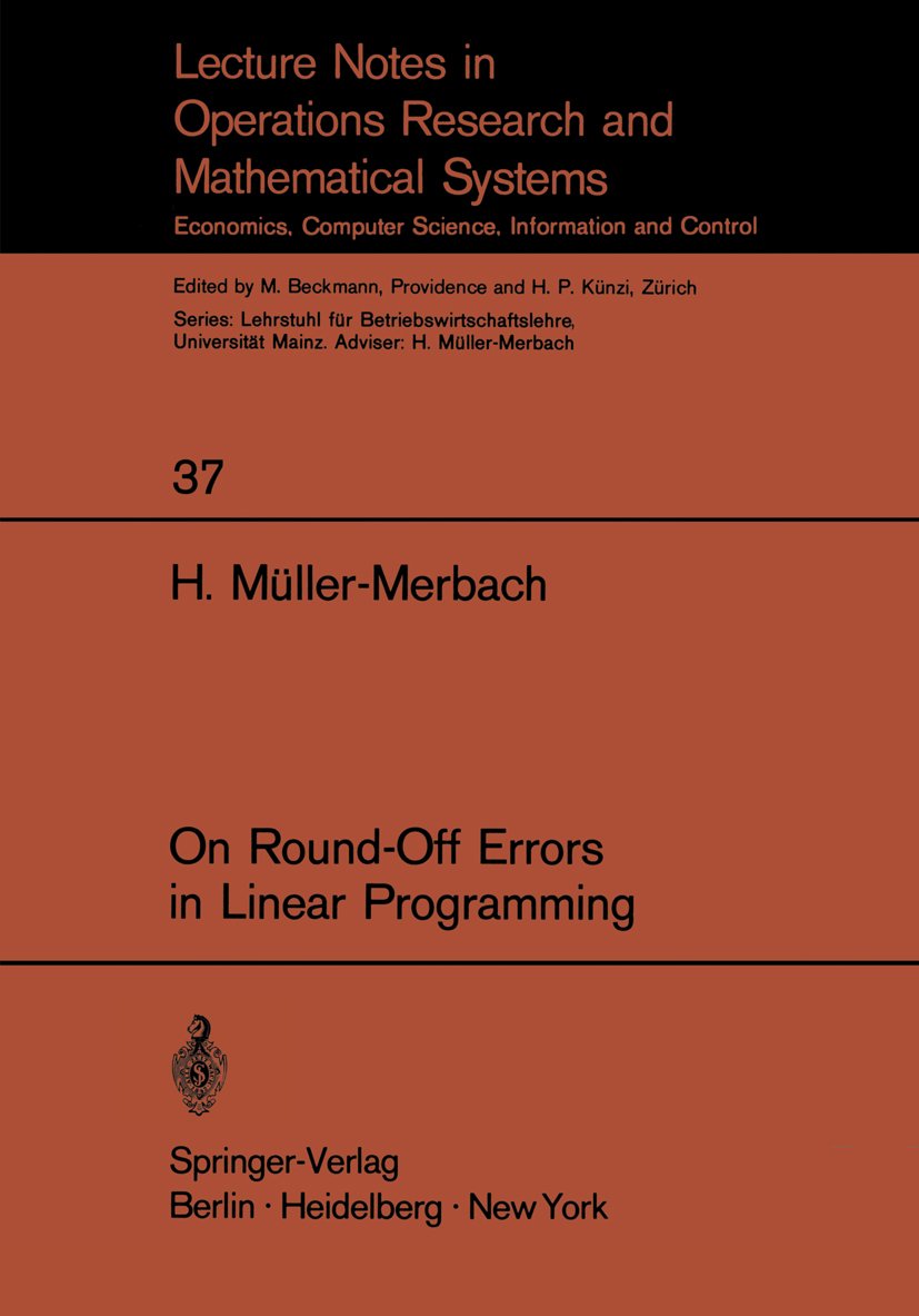 Lecture Notes in Economics and Mathematical Systems