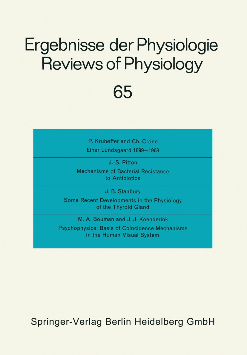 Ergebnisse der Physiologie, biologischen Chemie und experimentellen Pharmakologie