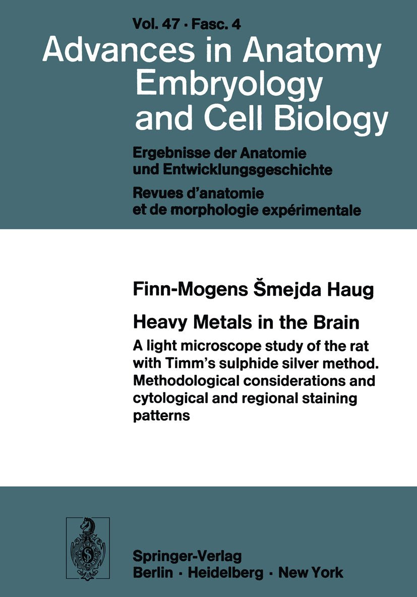 Advances in Anatomy, Embryology and Cell Biology