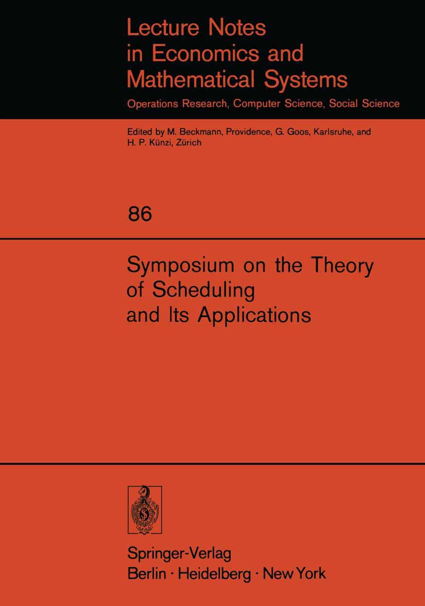 Lecture Notes in Economics and Mathematical Systems