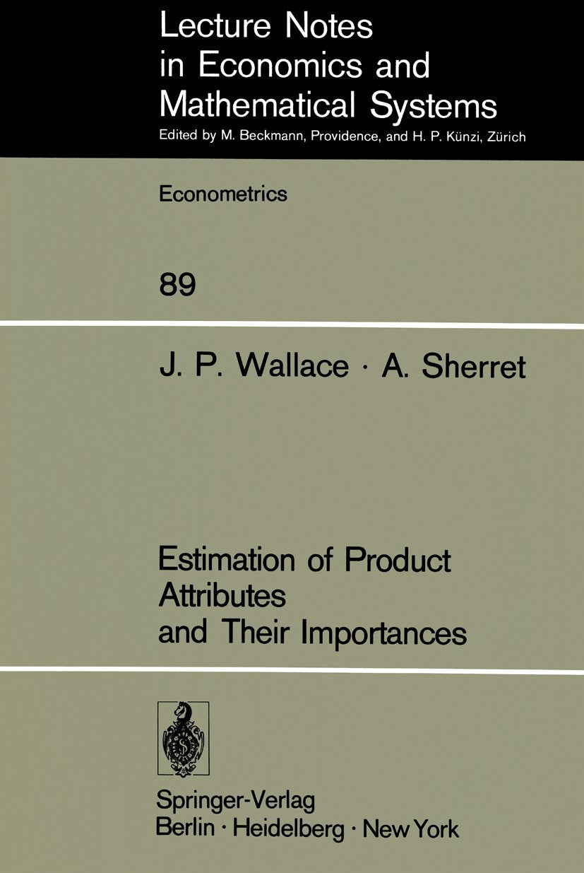 Lecture Notes in Economics and Mathematical Systems