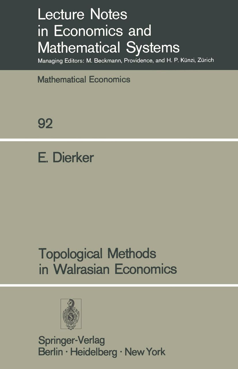Lecture Notes in Economics and Mathematical Systems