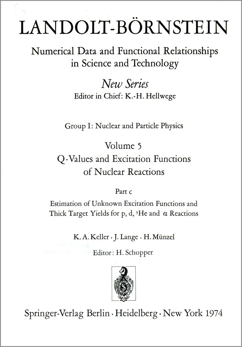 Landolt-Börnstein: Numerical Data and Functional Relationships in Science and Technology - New Series