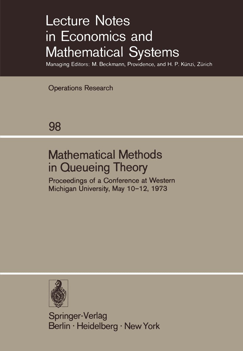 Lecture Notes in Economics and Mathematical Systems