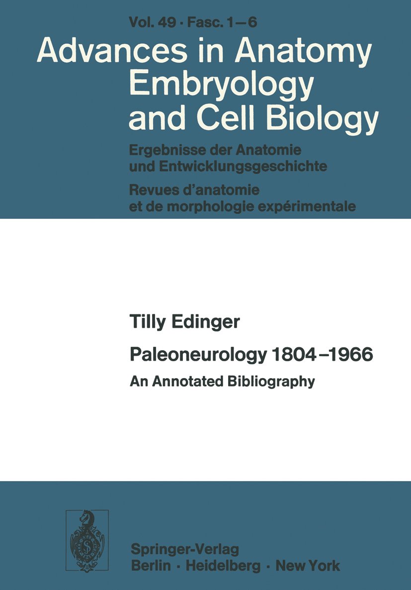 Advances in Anatomy, Embryology and Cell Biology