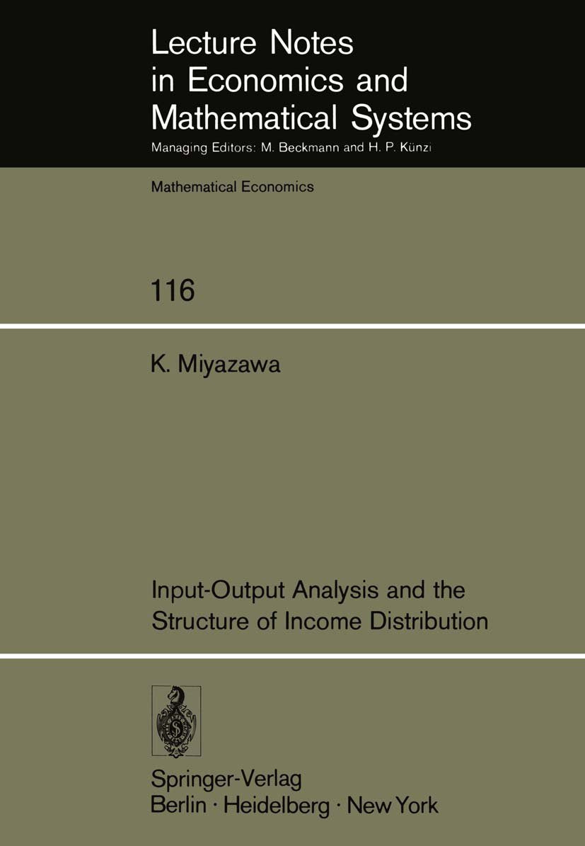 Lecture Notes in Economics and Mathematical Systems