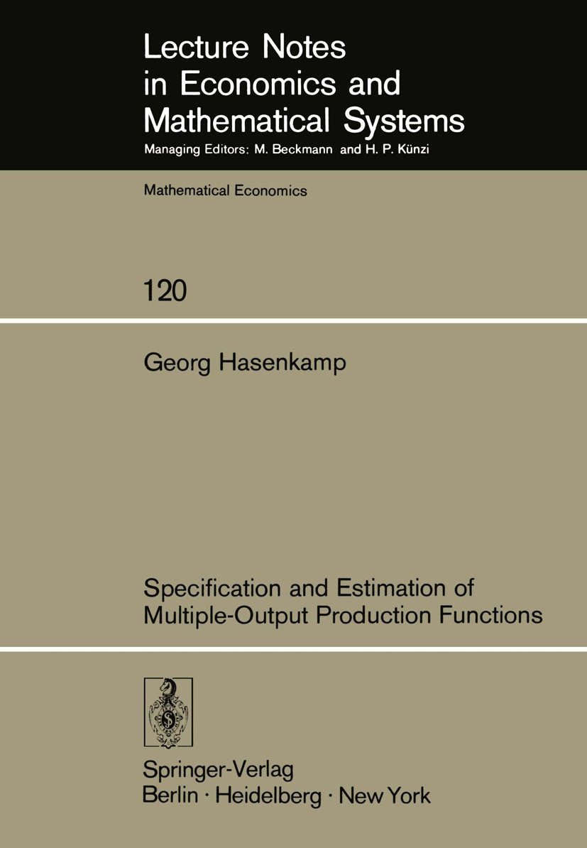 Lecture Notes in Economics and Mathematical Systems