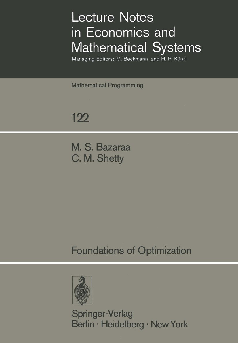 Lecture Notes in Economics and Mathematical Systems