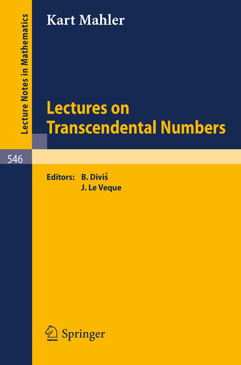 Lecture Notes in Mathematics