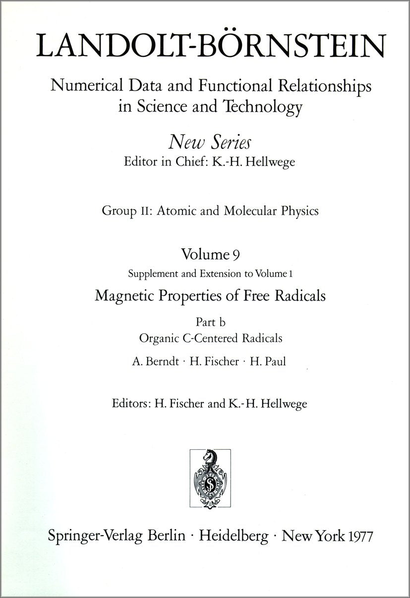 Landolt-Börnstein: Numerical Data and Functional Relationships in Science and Technology - New Series