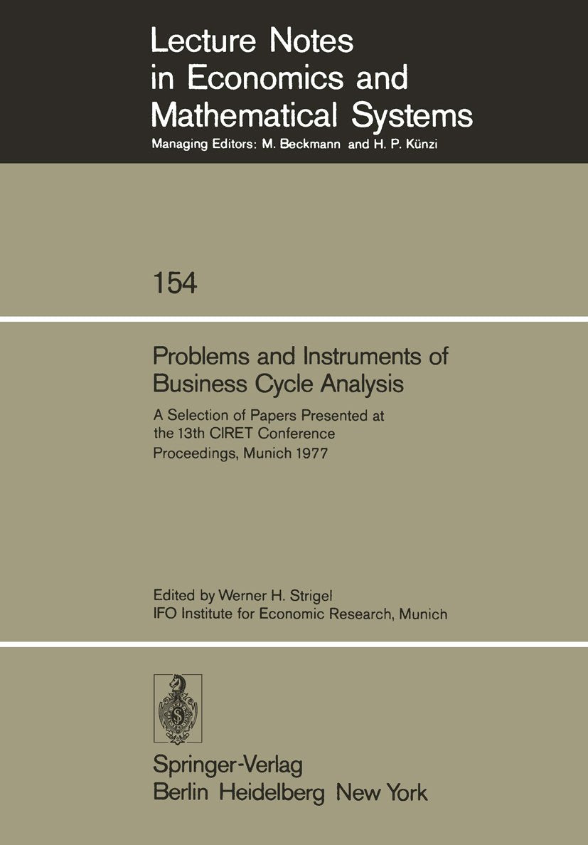 Lecture Notes in Economics and Mathematical Systems