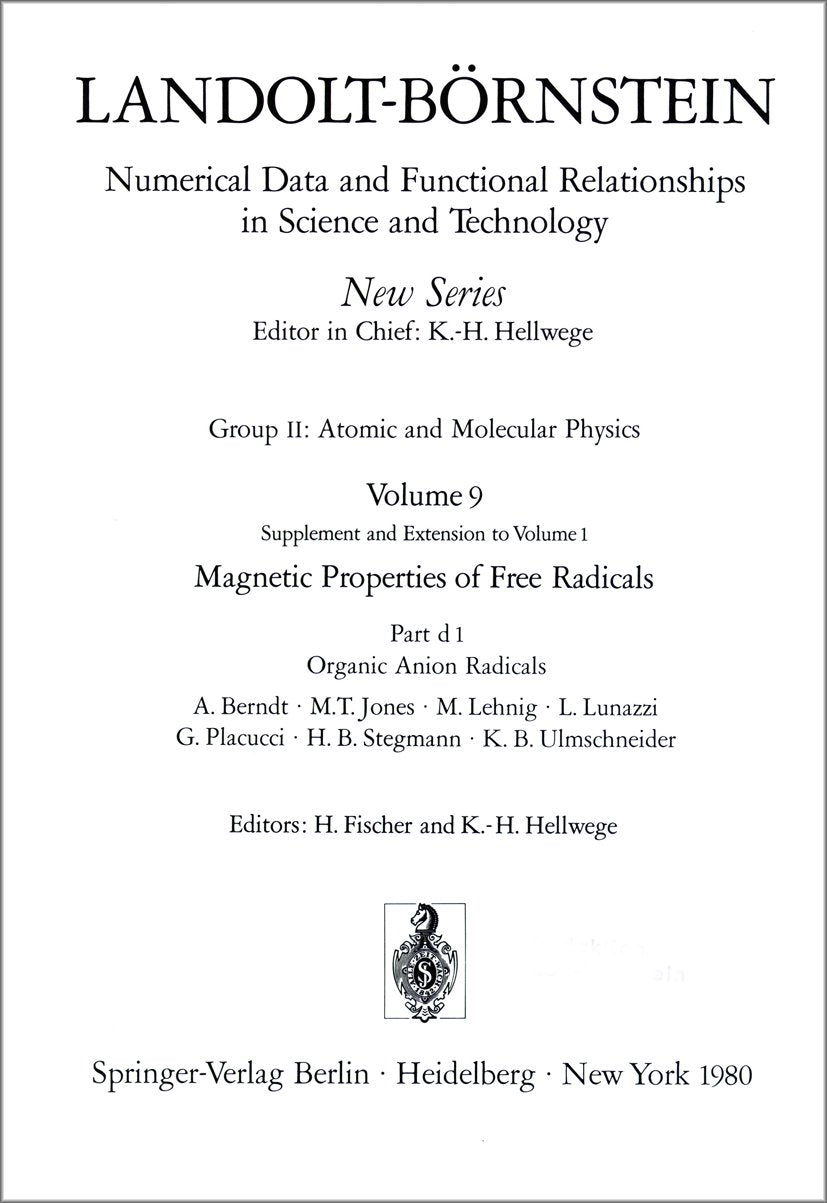 Landolt-Börnstein: Numerical Data and Functional Relationships in Science and Technology - New Series