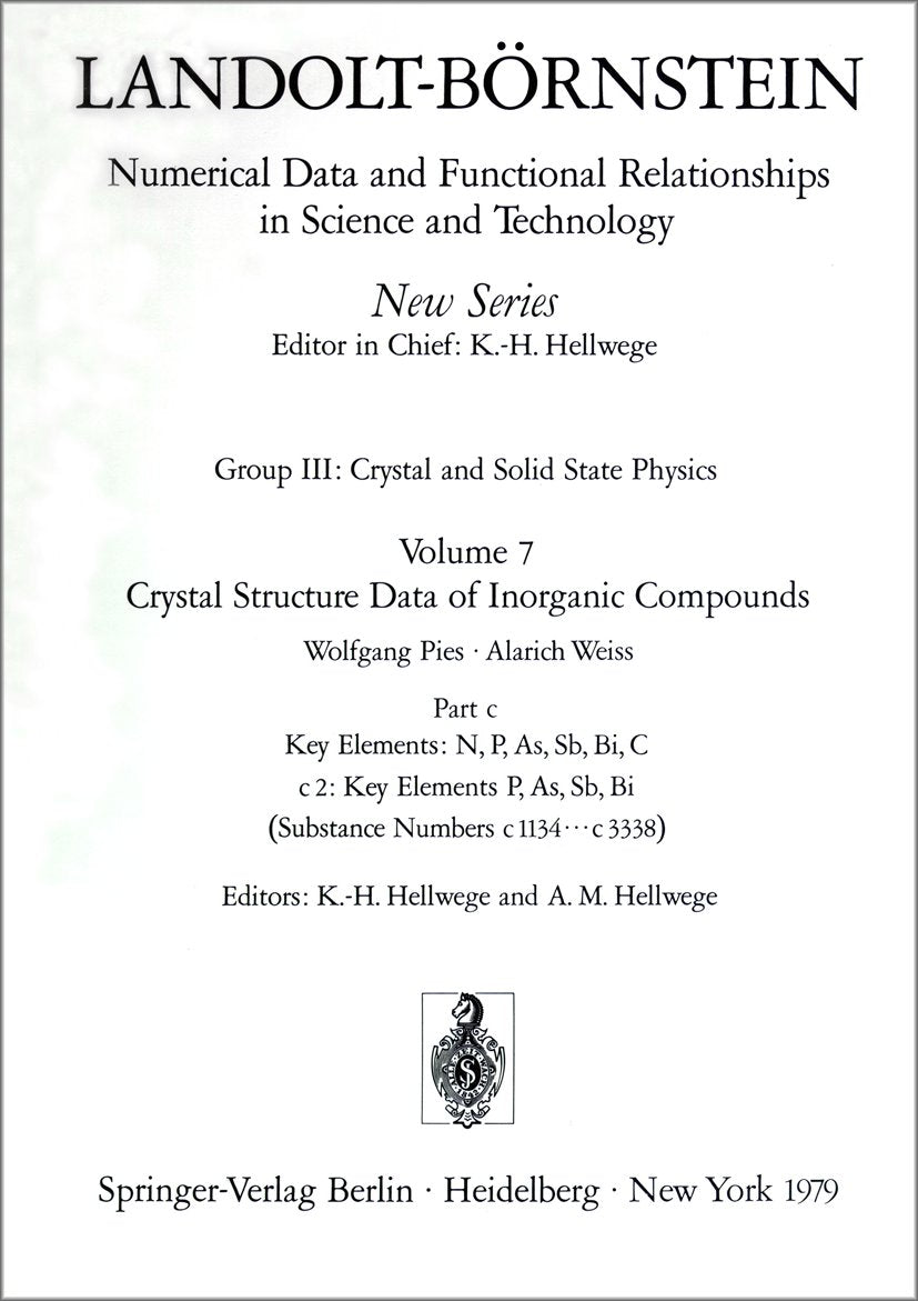 Landolt-Börnstein: Numerical Data and Functional Relationships in Science and Technology - New Series