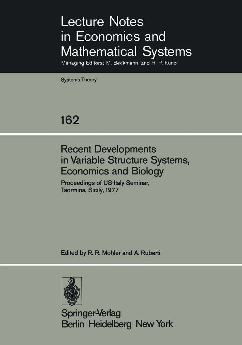 Lecture Notes in Economics and Mathematical Systems
