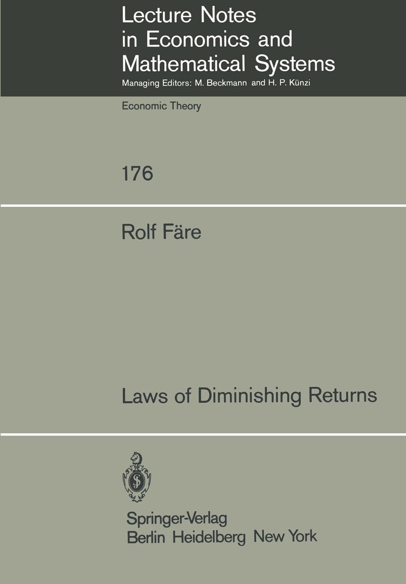 Lecture Notes in Economics and Mathematical Systems