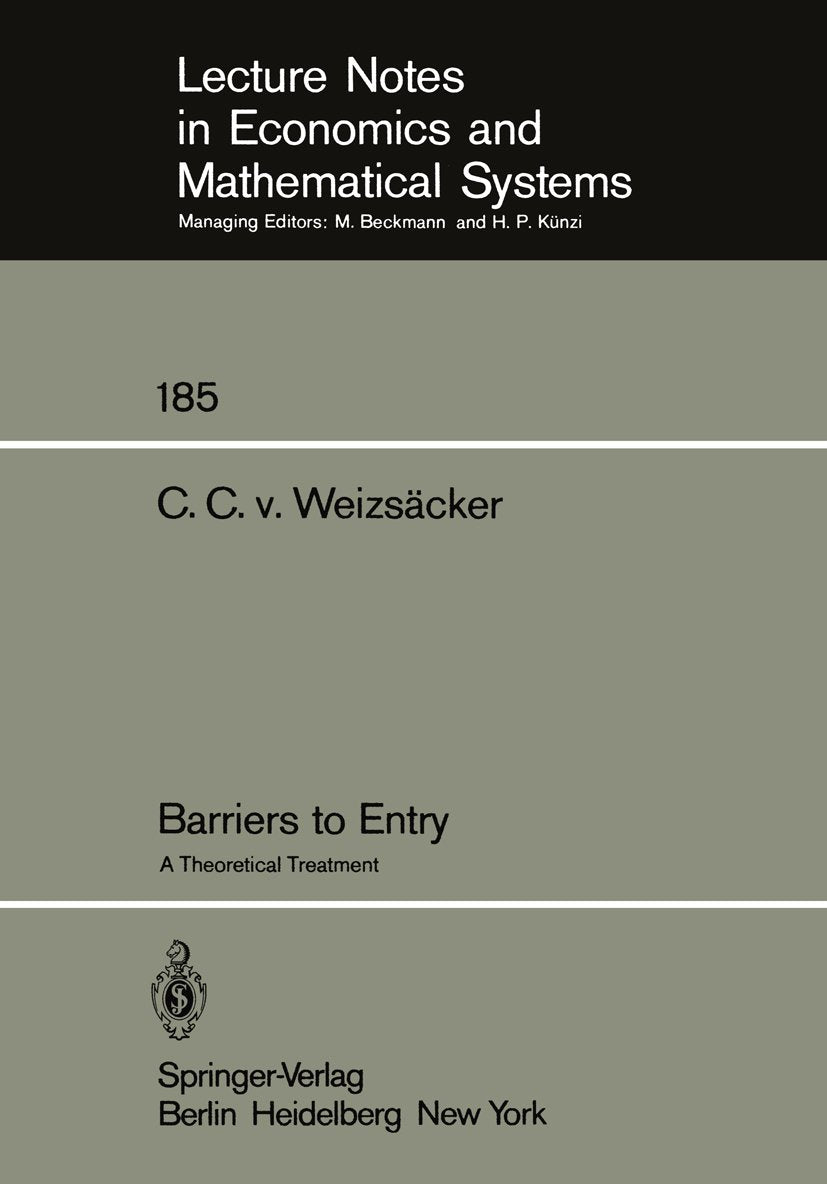 Lecture Notes in Economics and Mathematical Systems