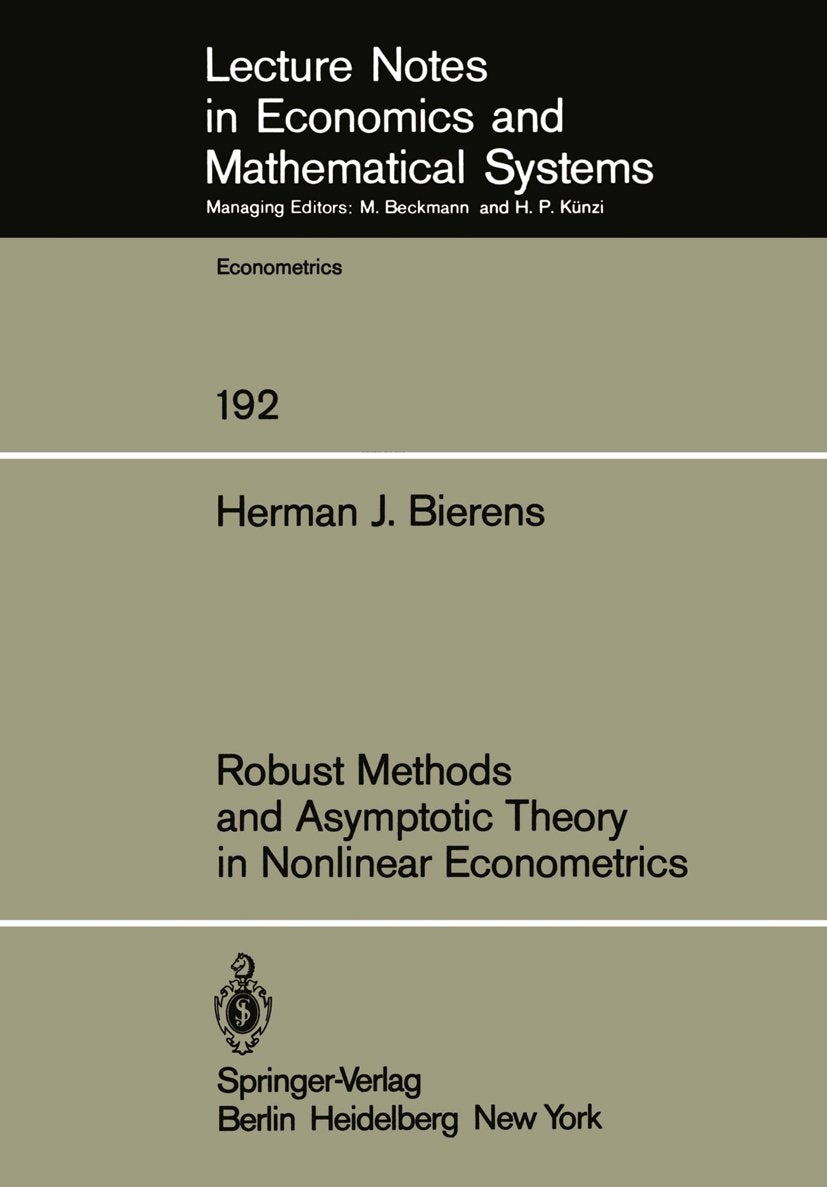 Lecture Notes in Economics and Mathematical Systems