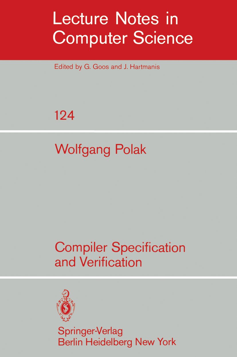Compiler Specification and Verification