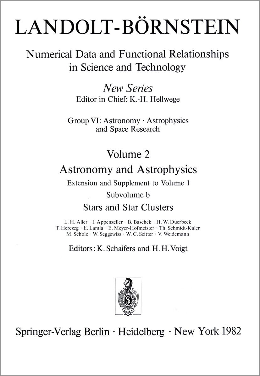 Landolt-Börnstein: Numerical Data and Functional Relationships in Science and Technology - New Series