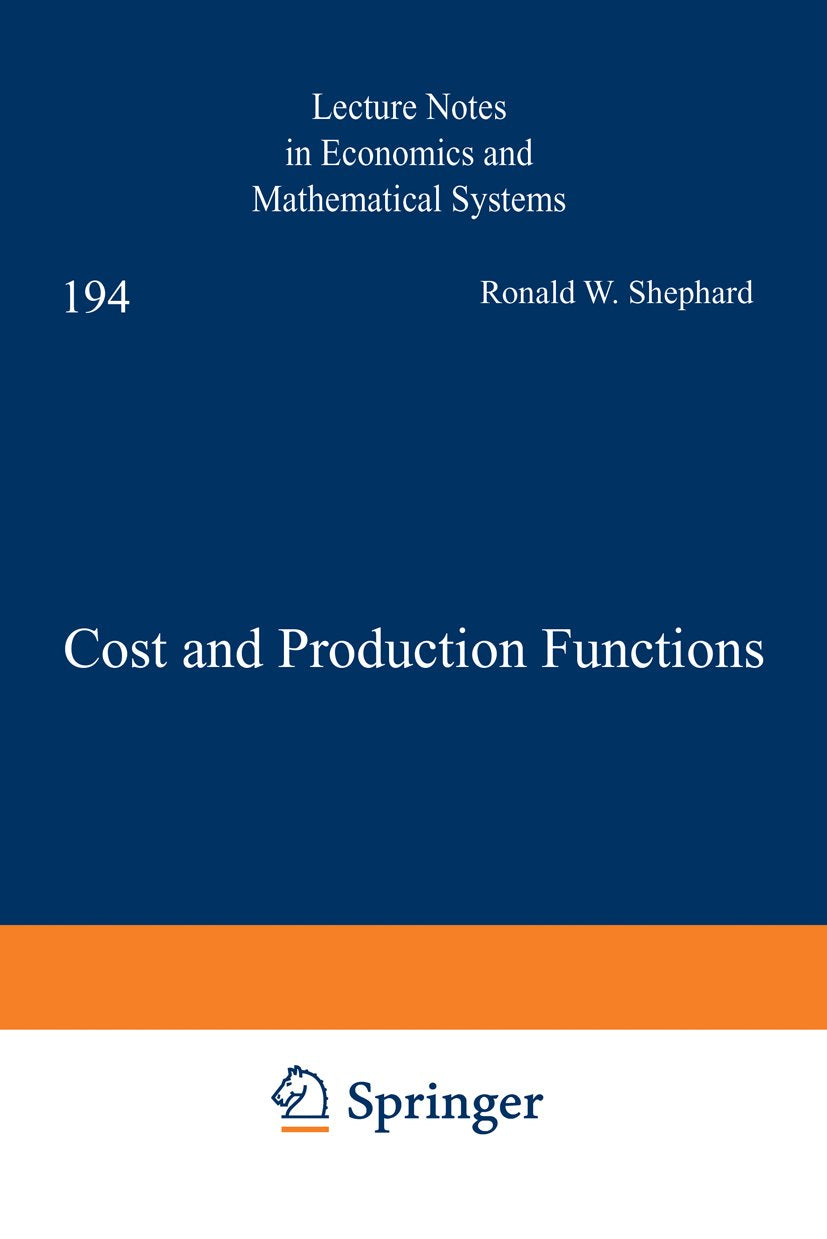 Lecture Notes in Economics and Mathematical Systems