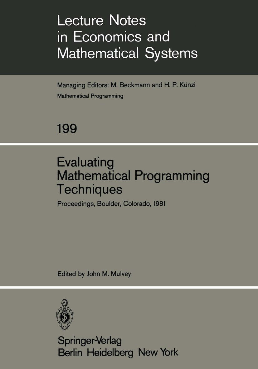 Lecture Notes in Economics and Mathematical Systems