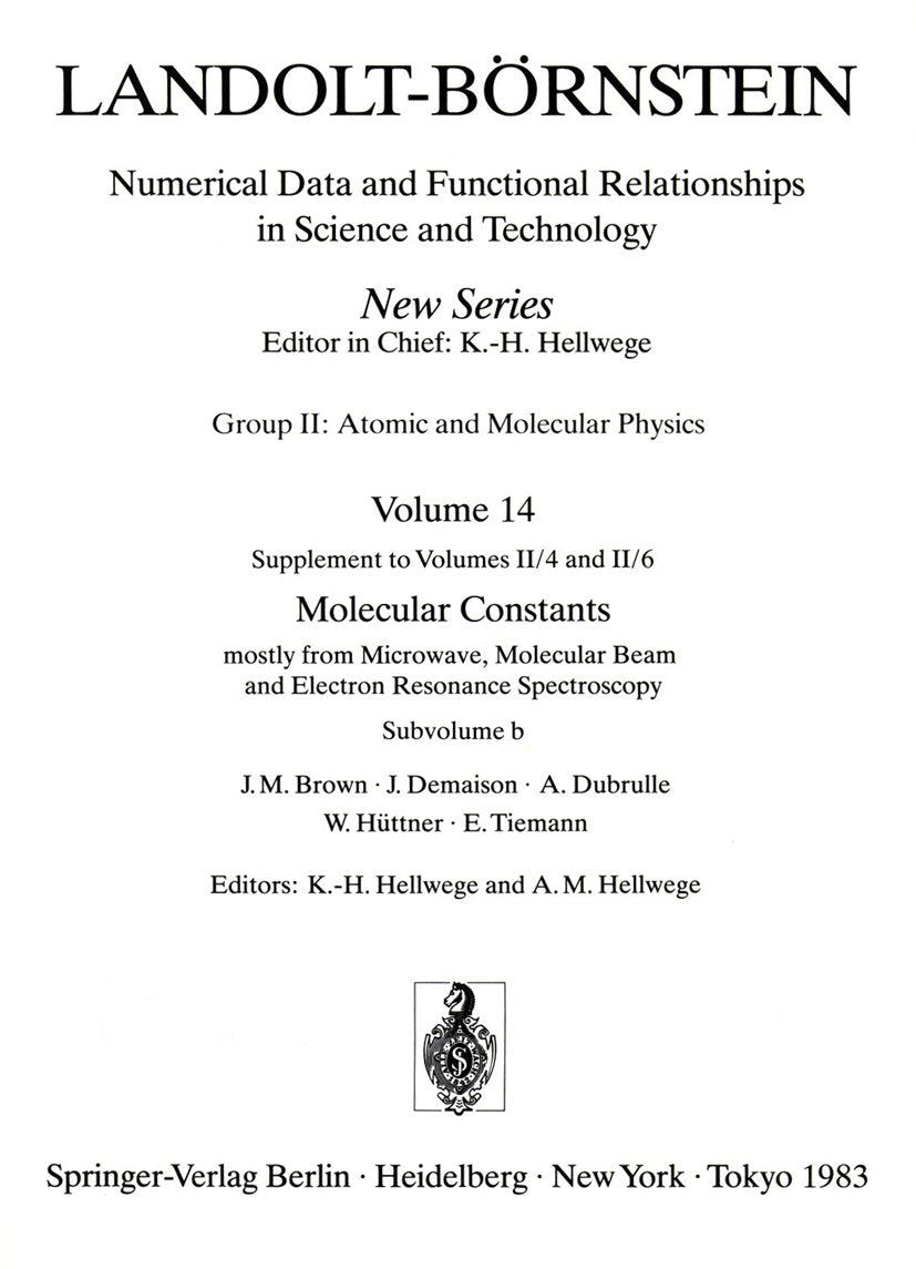 Landolt-Börnstein: Numerical Data and Functional Relationships in Science and Technology - New Series