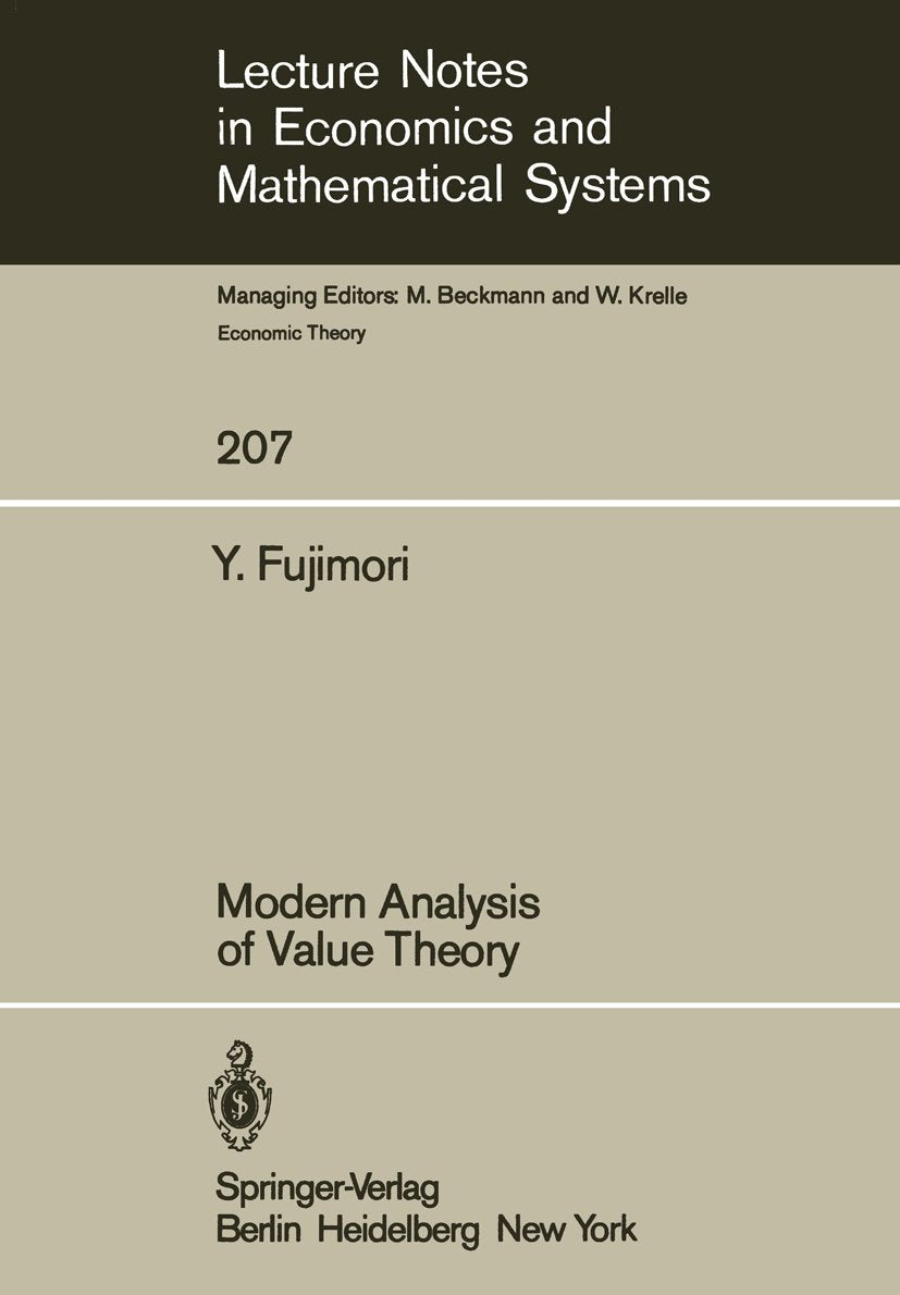 Lecture Notes in Economics and Mathematical Systems