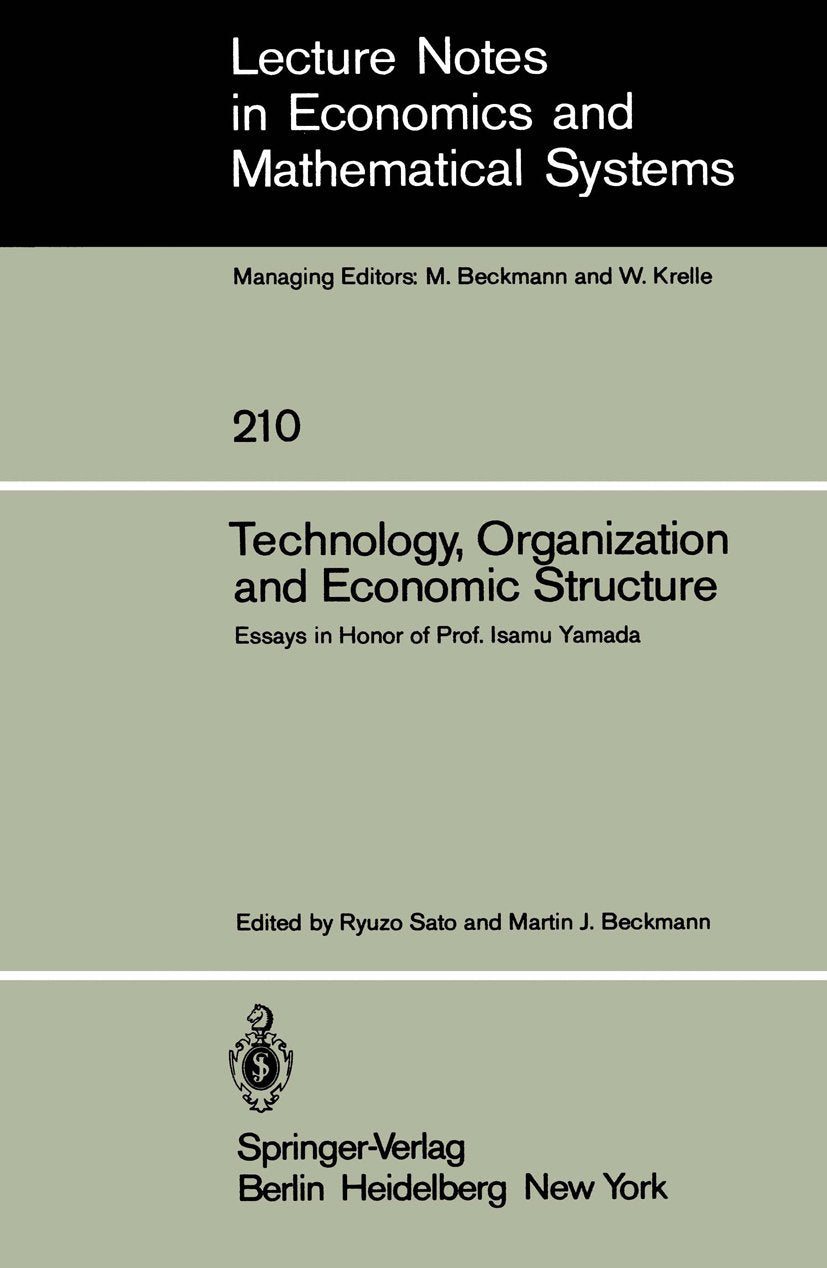 Lecture Notes in Economics and Mathematical Systems