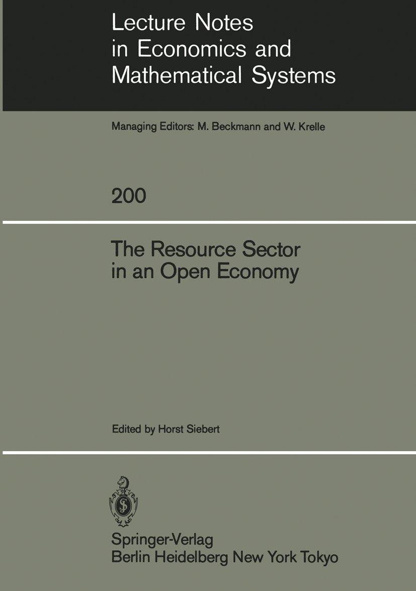 Lecture Notes in Economics and Mathematical Systems