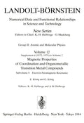 Landolt-Börnstein: Numerical Data and Functional Relationships in Science and Technology - New Series