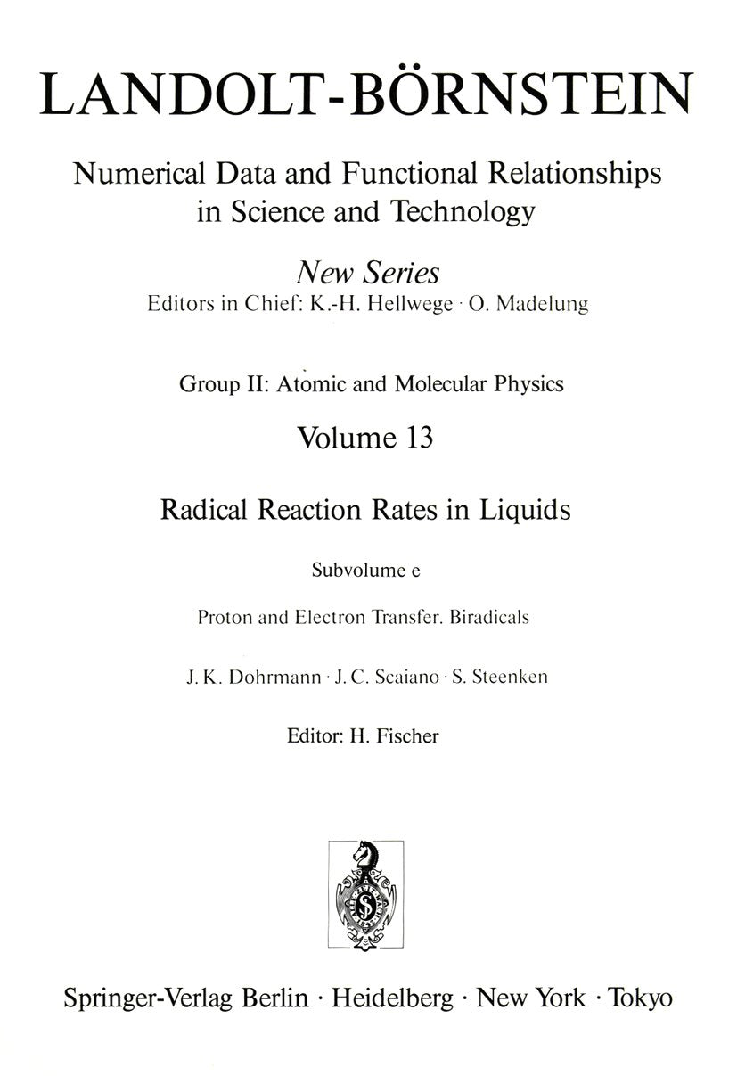 Landolt-Börnstein: Numerical Data and Functional Relationships in Science and Technology - New Series