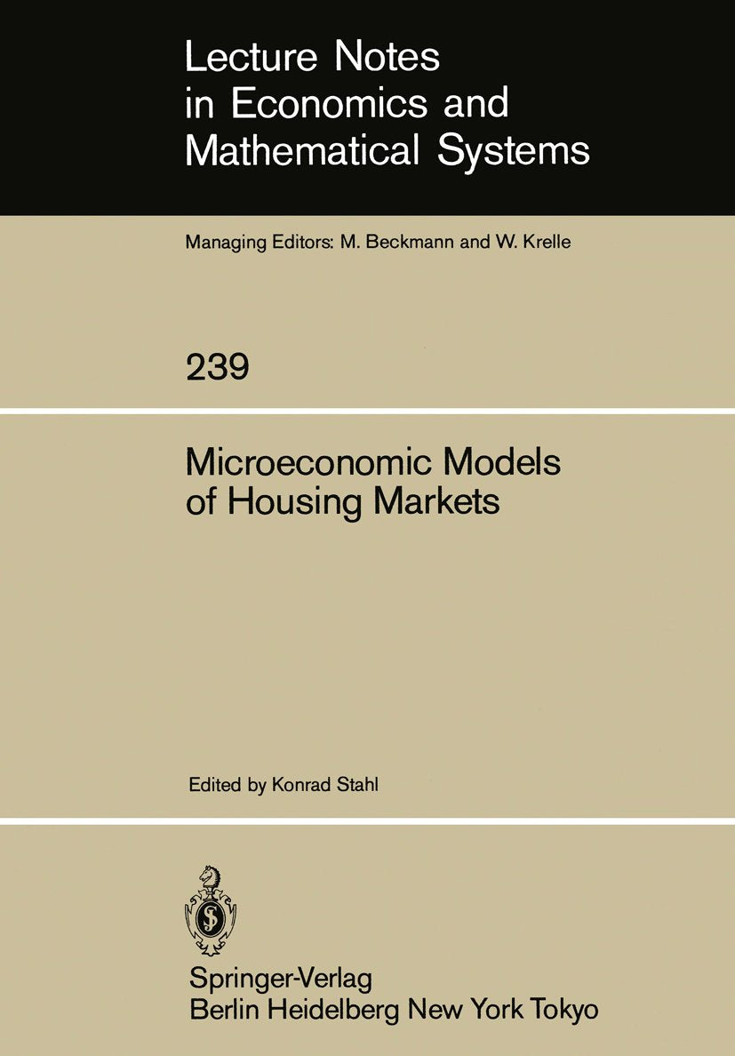 Lecture Notes in Economics and Mathematical Systems