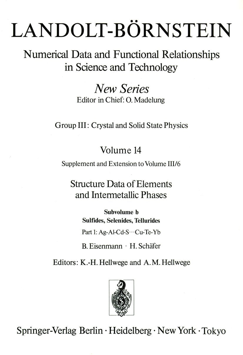 Landolt-Börnstein: Numerical Data and Functional Relationships in Science and Technology - New Series