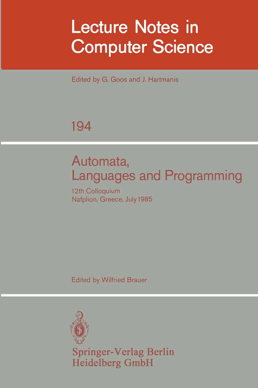 Lecture Notes in Computer Science