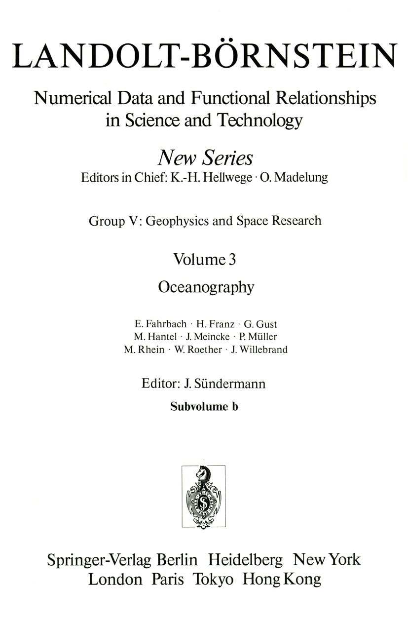 Landolt-Börnstein: Numerical Data and Functional Relationships in Science and Technology - New Series