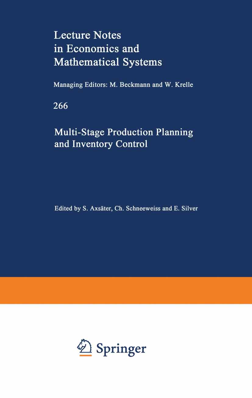 Lecture Notes in Economics and Mathematical Systems