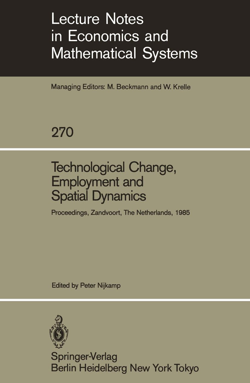 Lecture Notes in Economics and Mathematical Systems