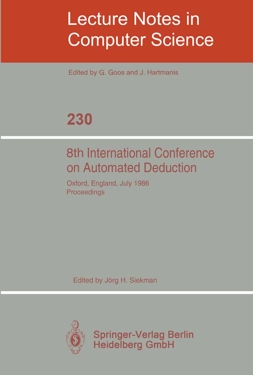 8th International Conference on Automated Deduction