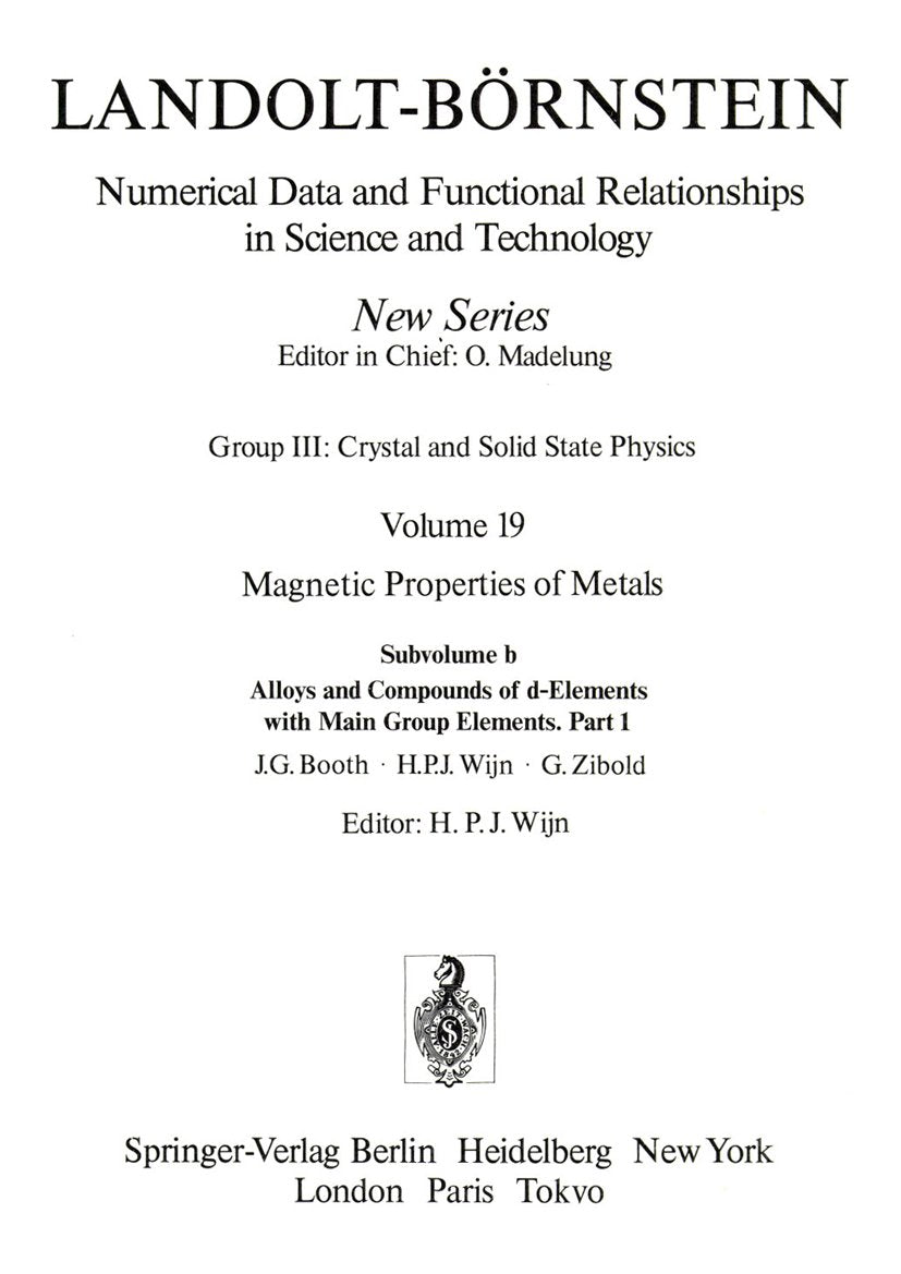 Landolt-Börnstein: Numerical Data and Functional Relationships in Science and Technology - New Series