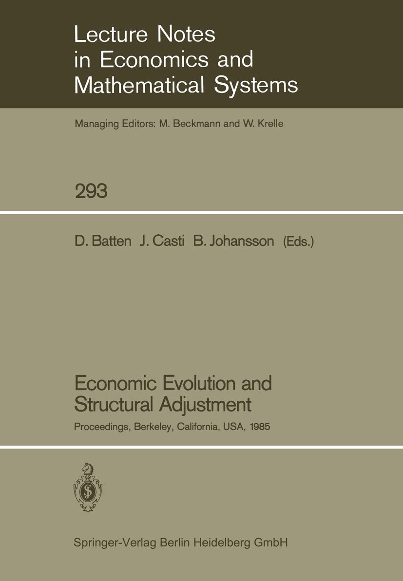 Lecture Notes in Economics and Mathematical Systems