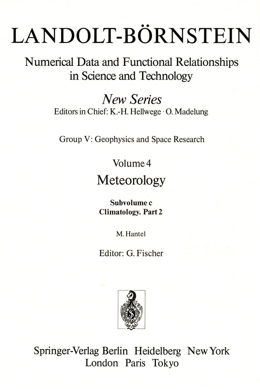 Landolt-Börnstein: Numerical Data and Functional Relationships in Science and Technology - New Series