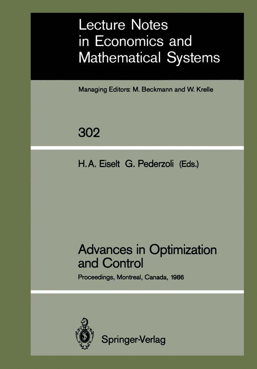 Lecture Notes in Economics and Mathematical Systems