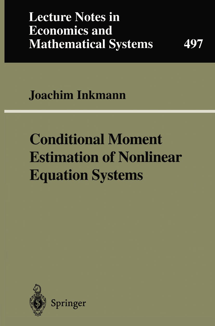 Lecture Notes in Economics and Mathematical Systems