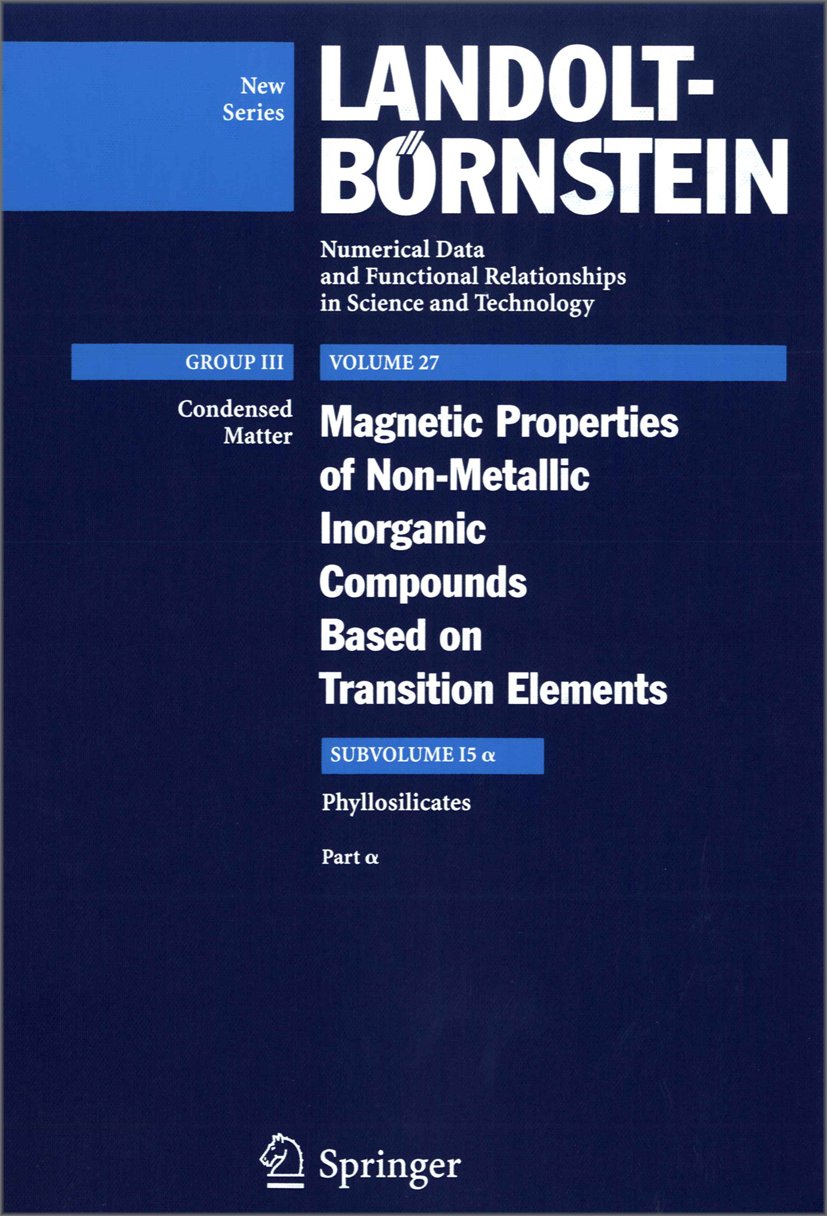 Landolt-Börnstein: Numerical Data and Functional Relationships in Science and Technology - New Series