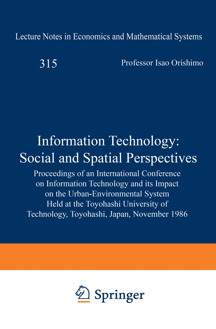 Lecture Notes in Economics and Mathematical Systems