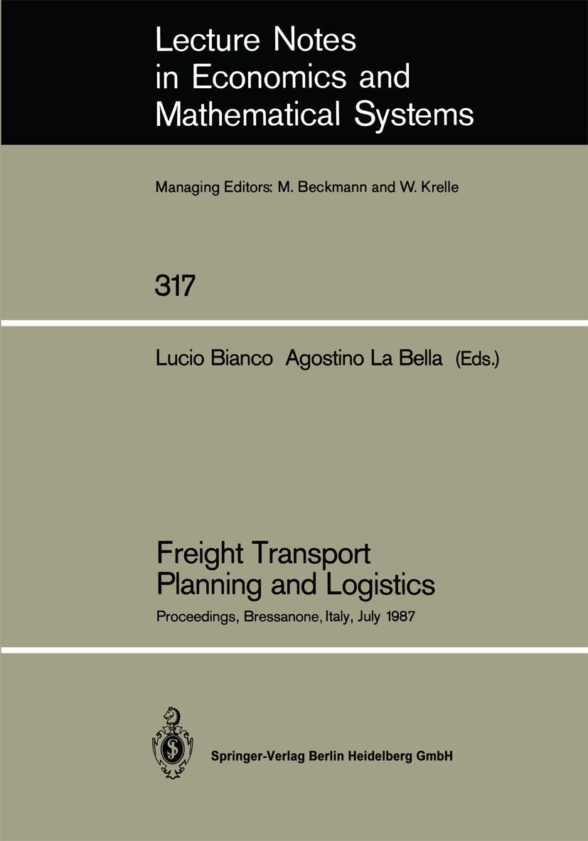 Lecture Notes in Economics and Mathematical Systems