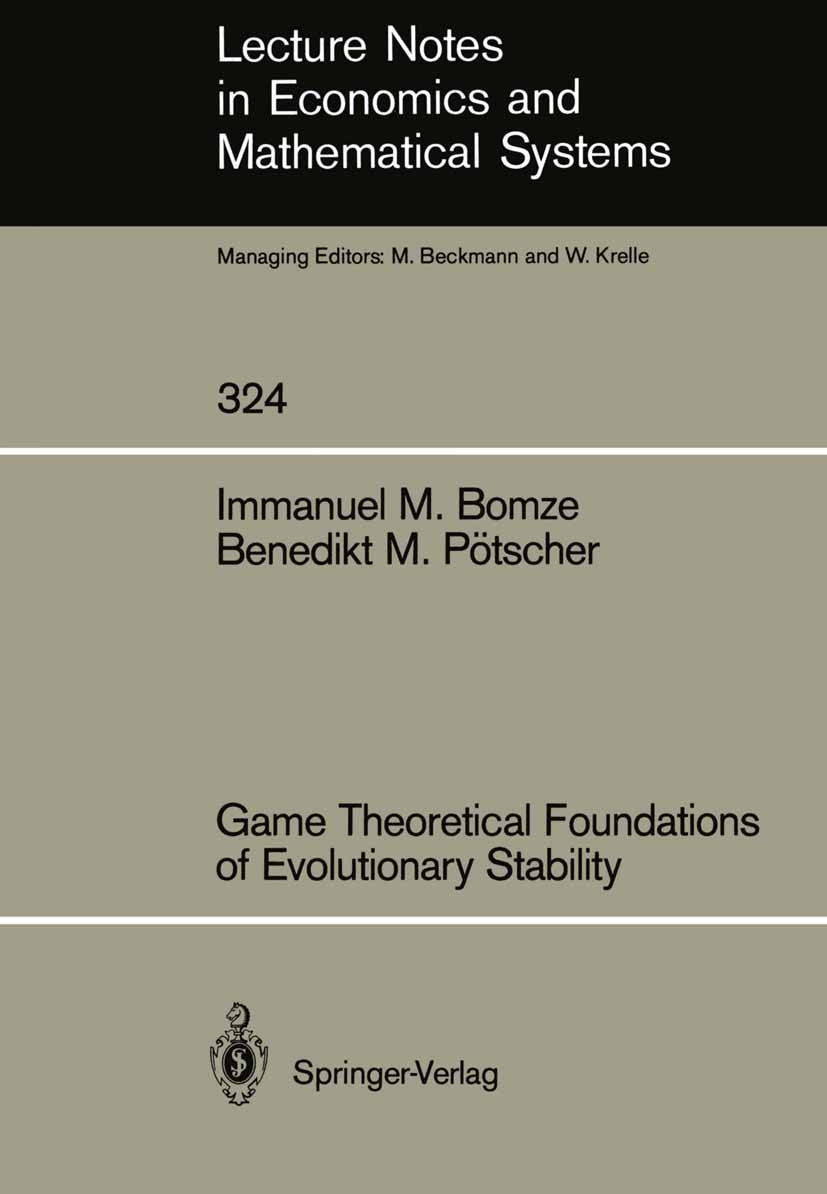 Lecture Notes in Economics and Mathematical Systems