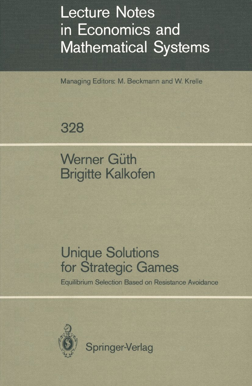 Lecture Notes in Economics and Mathematical Systems